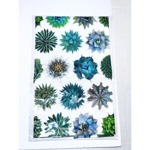 Kitchen tea towel Succulent print